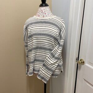 Eileen Fisher Black and White Striped Sweater - M